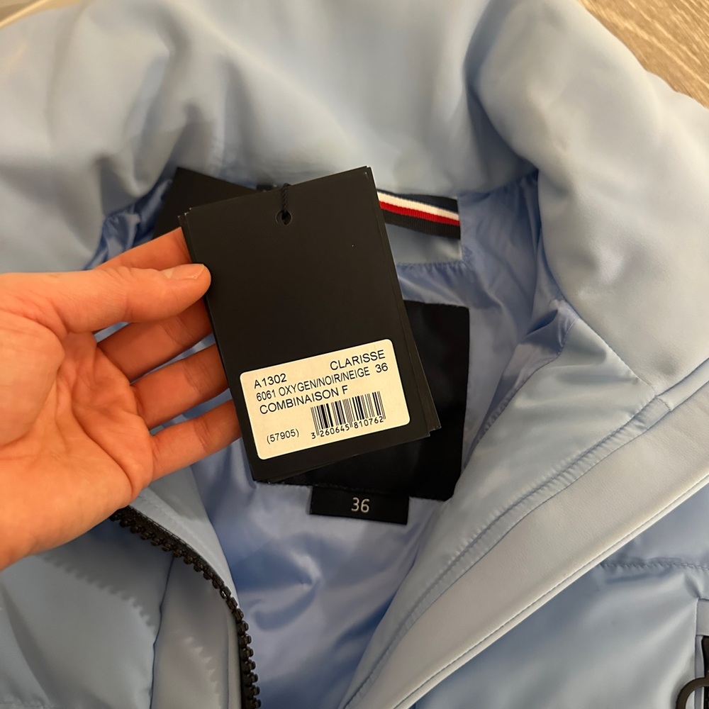 Fusalp Light Blue and Black Ski Jacket - Clarisse Suit.   Brand new with tags - Picture 7 of 7